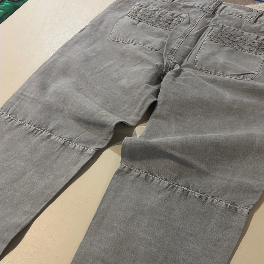 Sundance Charcoal Buttoned Trousers with Lace Accents NWT Size 6P - Picture 9 of 15